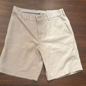 Peter Millar Boys Cream Flat Front Shorts